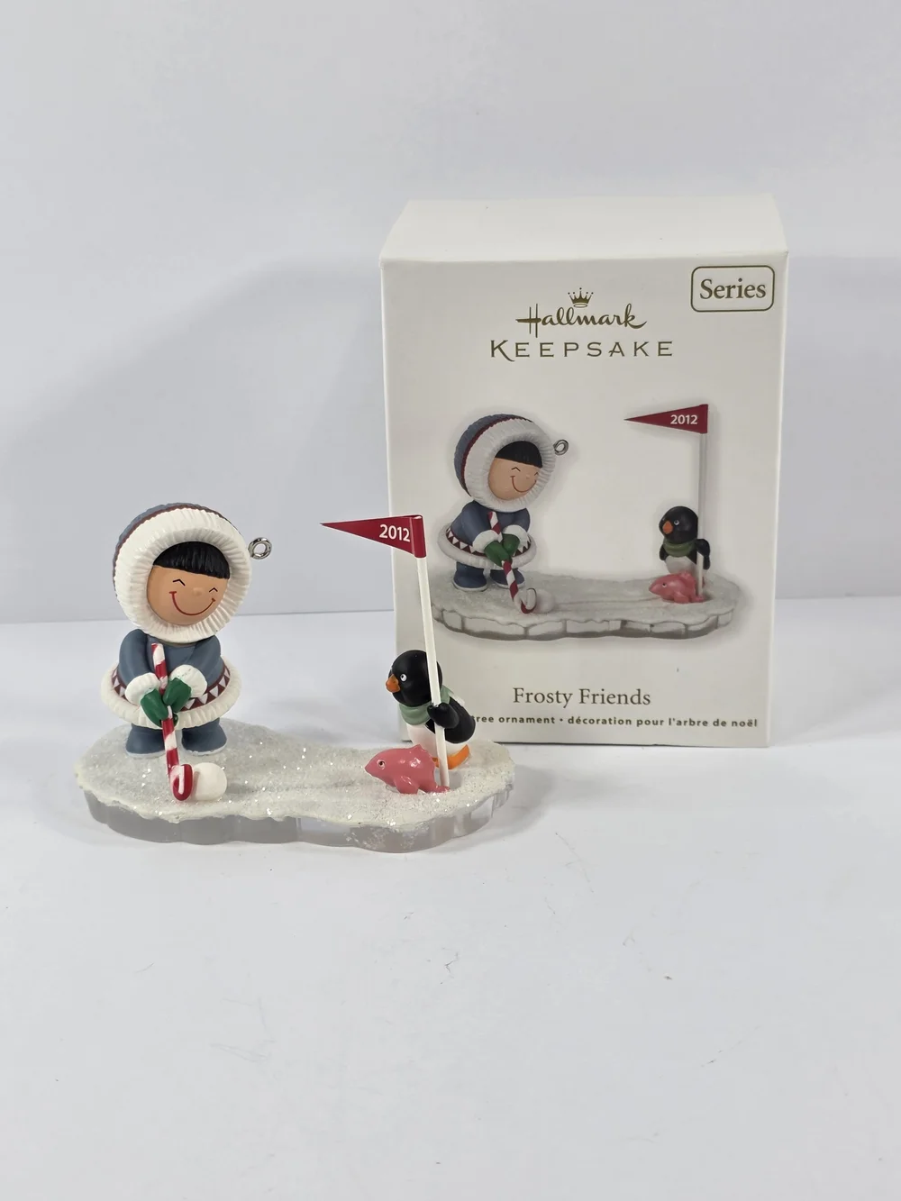 Hallmark Keepsake Frosty Friends 2012 Blue and White Holiday Ornament